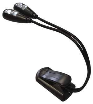Music Stand Light Clip-On With Dual LED Lamps